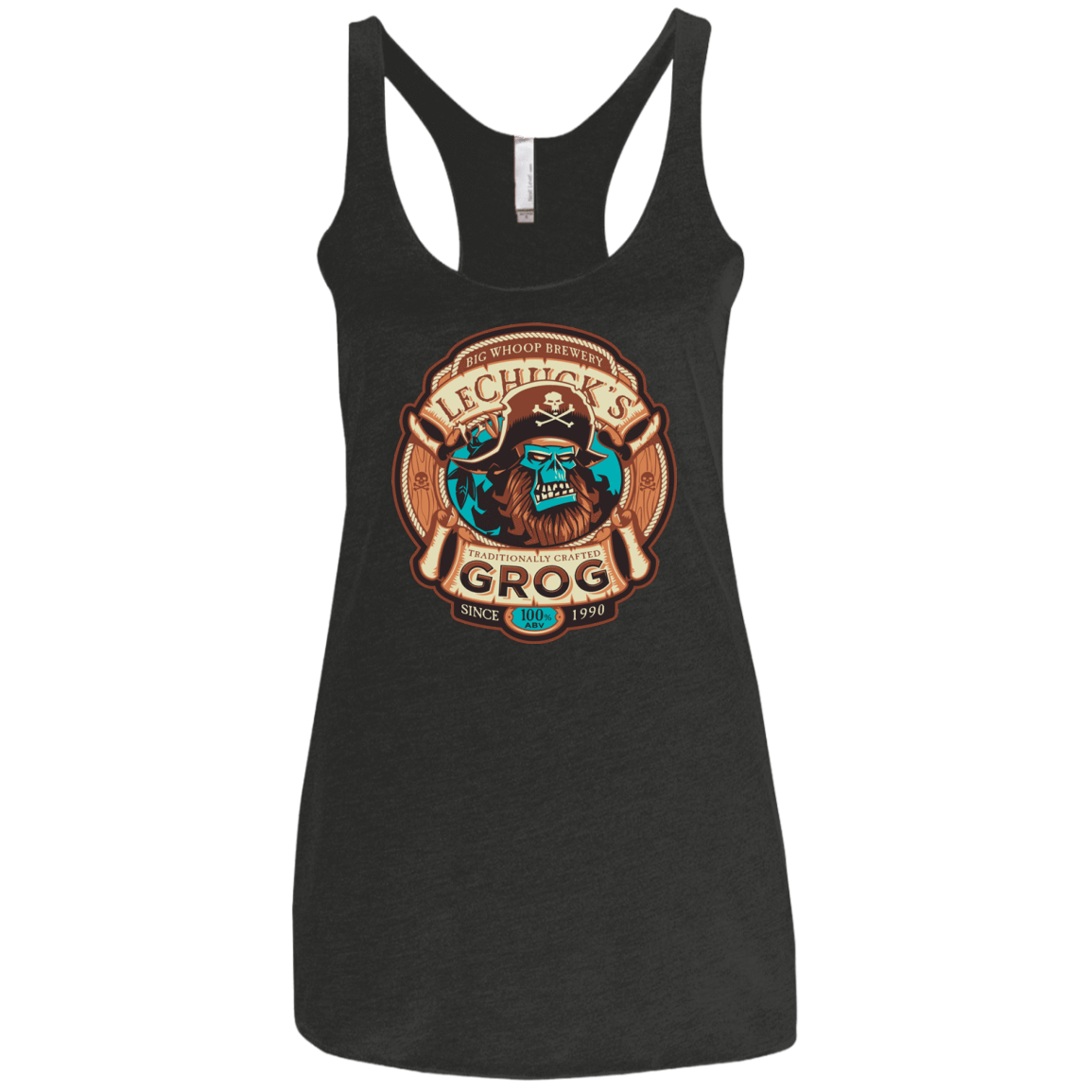 T-Shirts Vintage Black / X-Small Ghost Pirate Grog Nmns Women's Triblend Racerback Tank