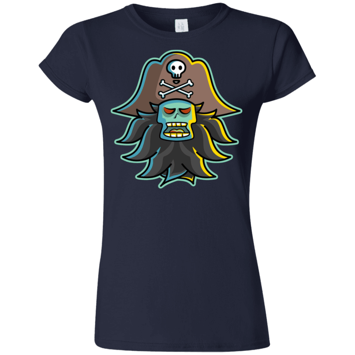 T-Shirts Navy / S Ghost Pirate LeChuck Junior Slimmer-Fit T-Shirt
