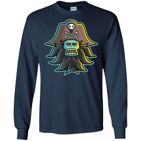 T-Shirts Navy / S Ghost Pirate LeChuck Men's Long Sleeve T-Shirt