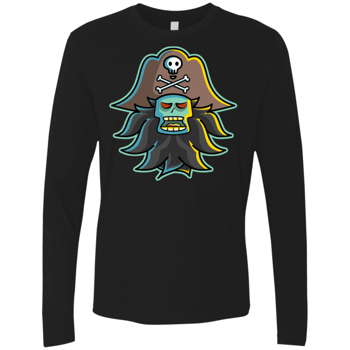 T-Shirts Black / S Ghost Pirate LeChuck Men's Premium Long Sleeve