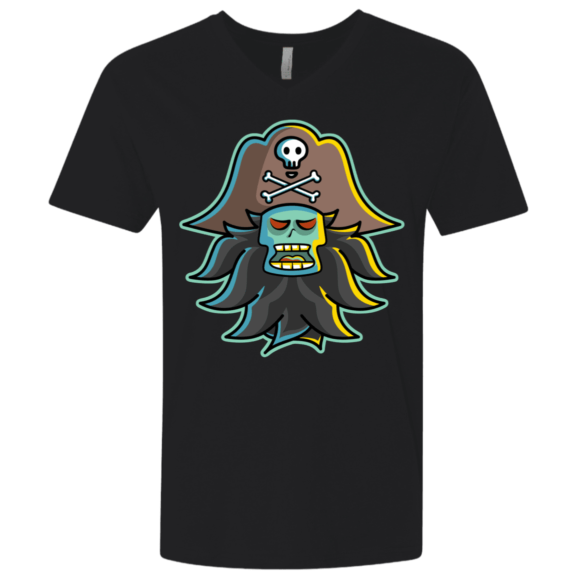 T-Shirts Black / X-Small Ghost Pirate LeChuck Men's Premium V-Neck