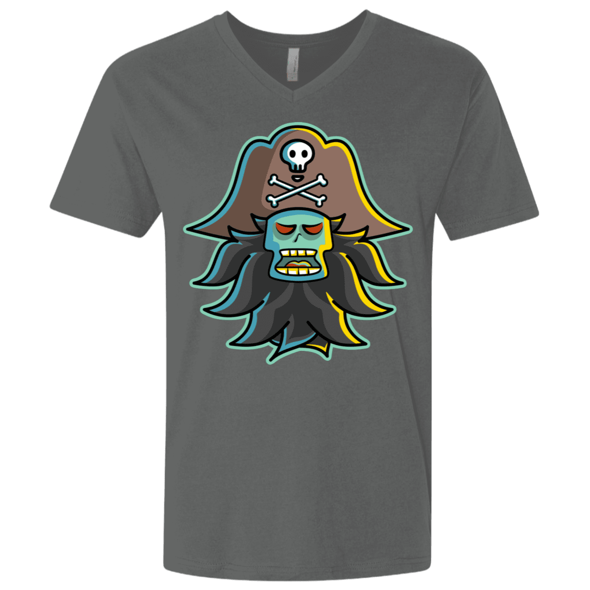 T-Shirts Heavy Metal / X-Small Ghost Pirate LeChuck Men's Premium V-Neck