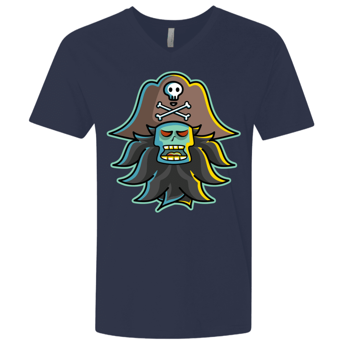 T-Shirts Midnight Navy / X-Small Ghost Pirate LeChuck Men's Premium V-Neck