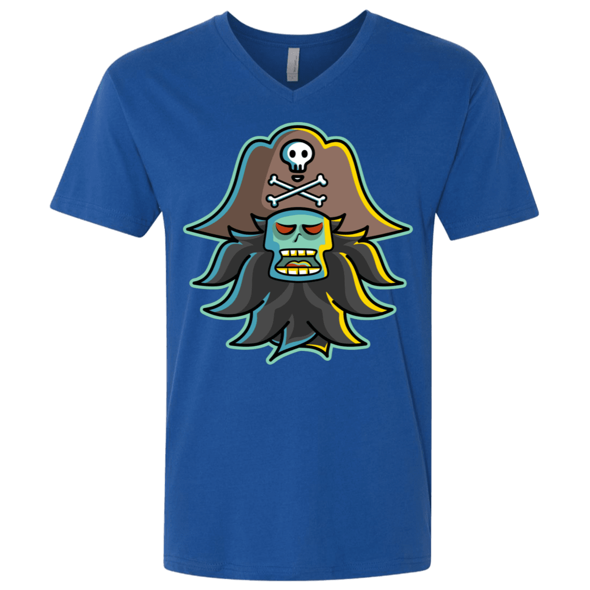 T-Shirts Royal / X-Small Ghost Pirate LeChuck Men's Premium V-Neck