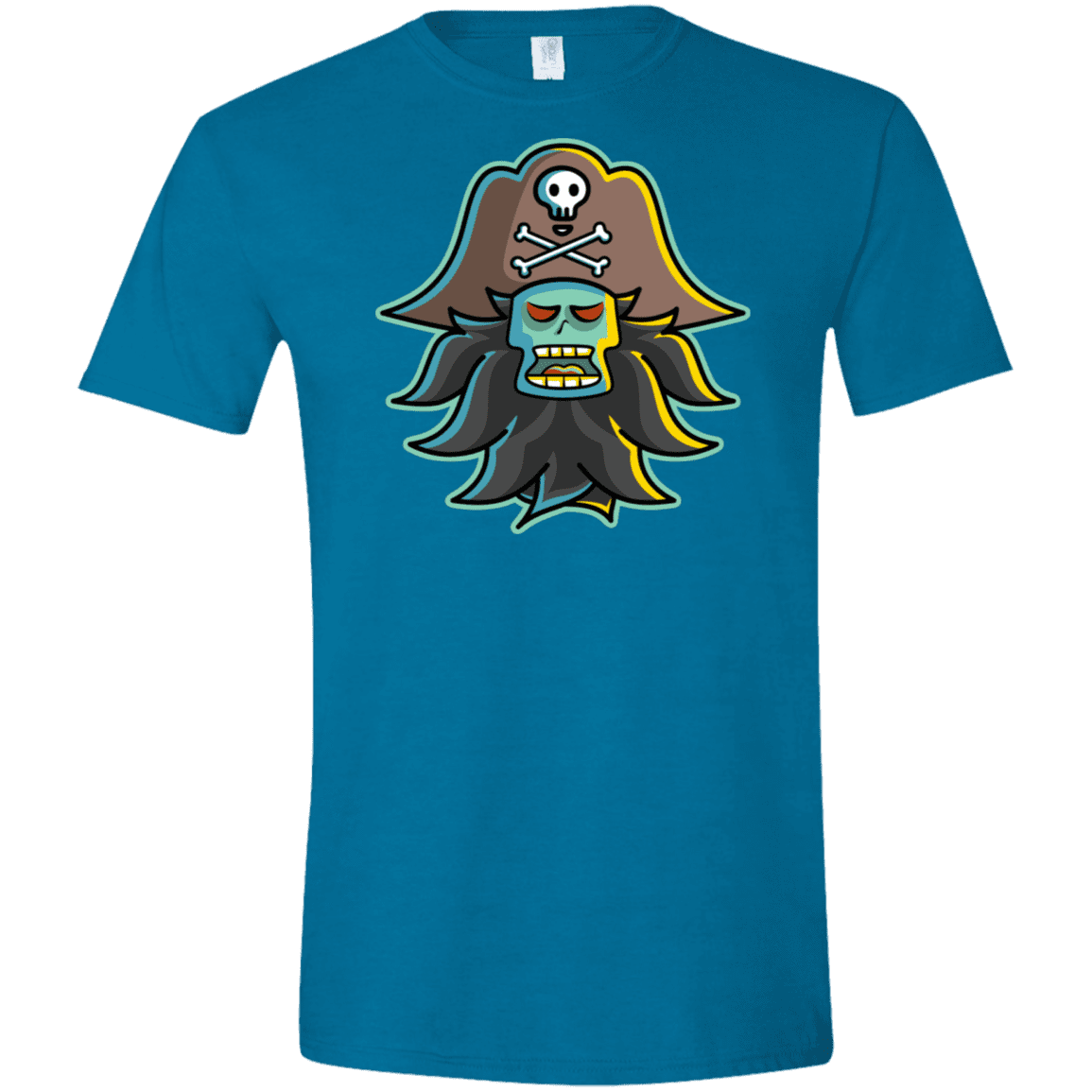 T-Shirts Antique Sapphire / S Ghost Pirate LeChuck Men's Semi-Fitted Softstyle