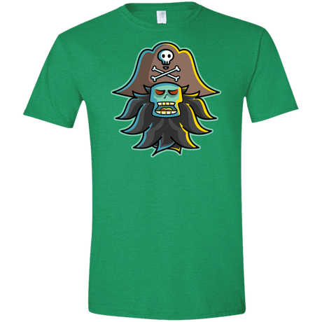 T-Shirts Heather Irish Green / M Ghost Pirate LeChuck Men's Semi-Fitted Softstyle