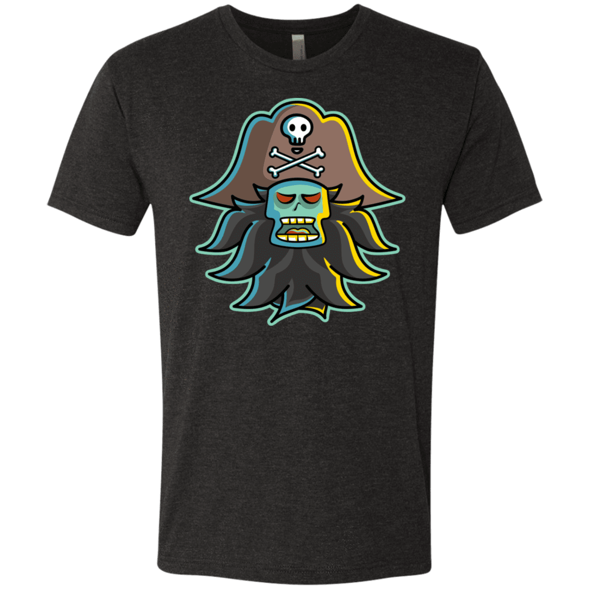 T-Shirts Vintage Black / S Ghost Pirate LeChuck Men's Triblend T-Shirt