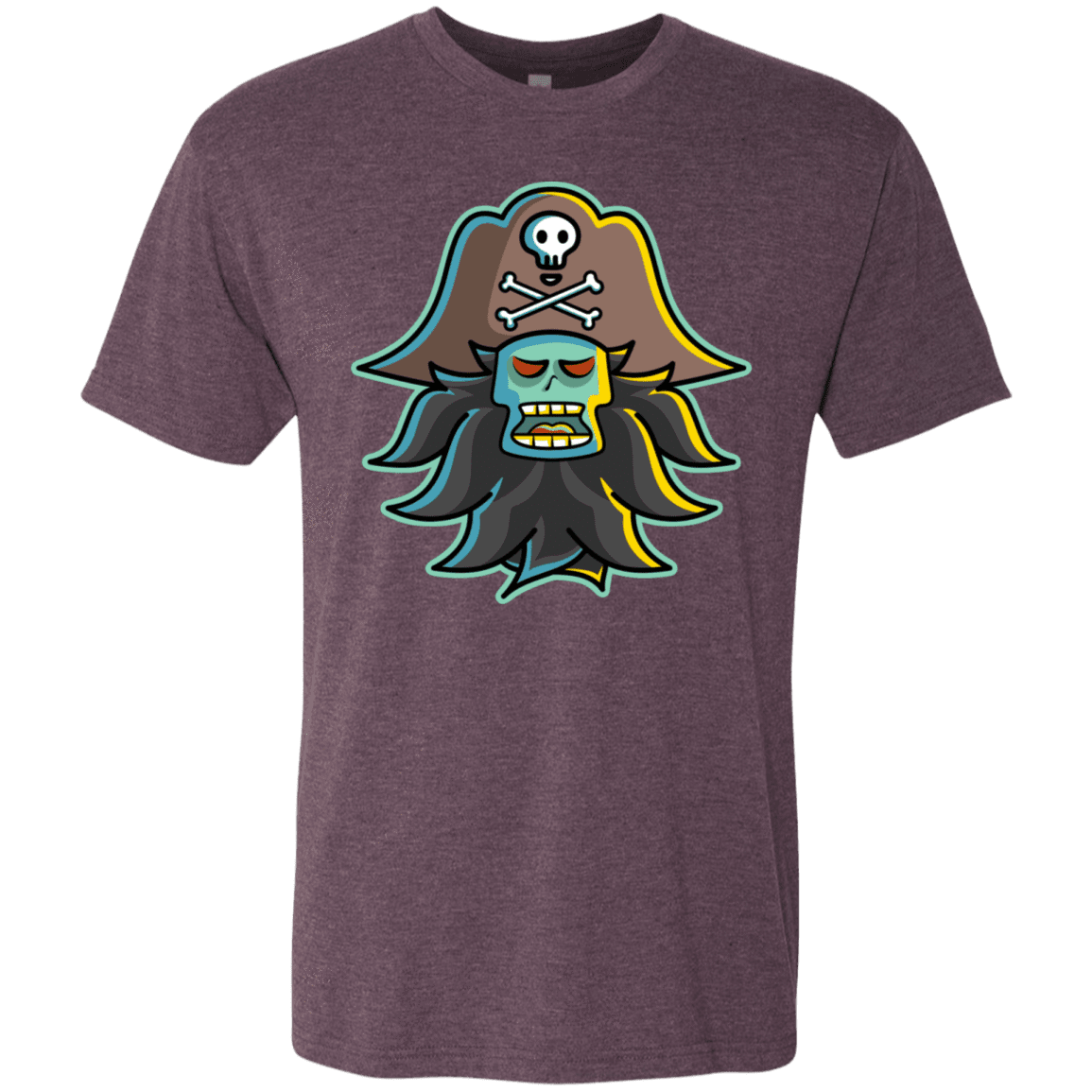 T-Shirts Vintage Purple / S Ghost Pirate LeChuck Men's Triblend T-Shirt