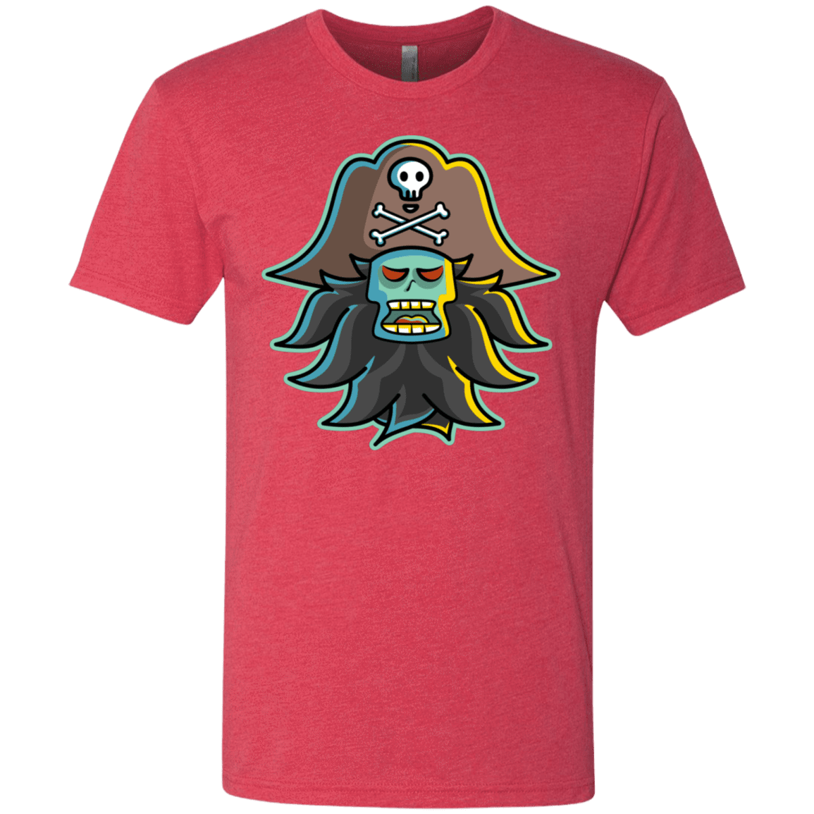 T-Shirts Vintage Red / S Ghost Pirate LeChuck Men's Triblend T-Shirt