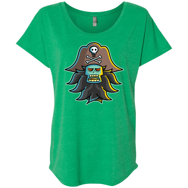 T-Shirts Envy / X-Small Ghost Pirate LeChuck Triblend Dolman Sleeve
