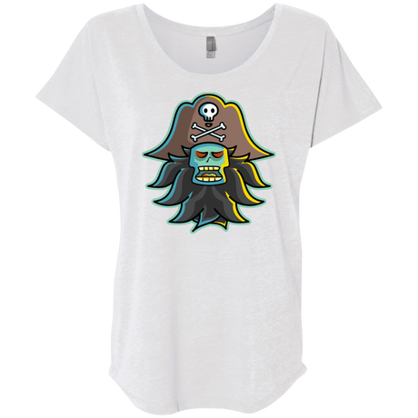 T-Shirts Heather White / X-Small Ghost Pirate LeChuck Triblend Dolman Sleeve