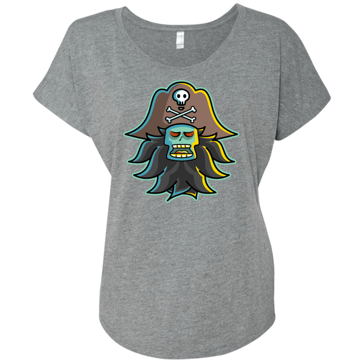 T-Shirts Premium Heather / X-Small Ghost Pirate LeChuck Triblend Dolman Sleeve