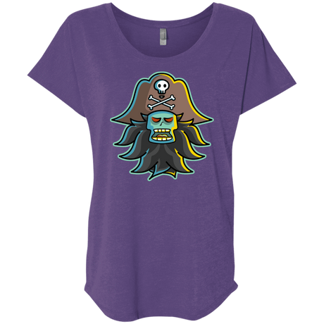 T-Shirts Purple Rush / X-Small Ghost Pirate LeChuck Triblend Dolman Sleeve
