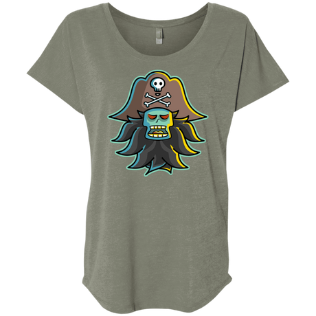 T-Shirts Venetian Grey / X-Small Ghost Pirate LeChuck Triblend Dolman Sleeve