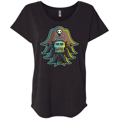 T-Shirts Vintage Black / X-Small Ghost Pirate LeChuck Triblend Dolman Sleeve