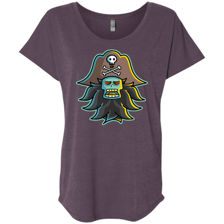 T-Shirts Vintage Purple / X-Small Ghost Pirate LeChuck Triblend Dolman Sleeve