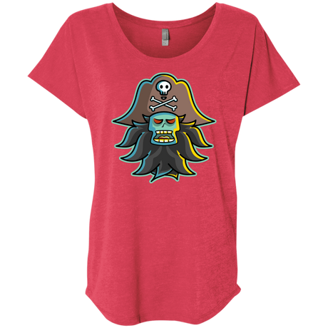 T-Shirts Vintage Red / X-Small Ghost Pirate LeChuck Triblend Dolman Sleeve