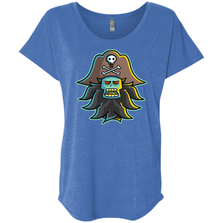 T-Shirts Vintage Royal / X-Small Ghost Pirate LeChuck Triblend Dolman Sleeve
