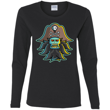 T-Shirts Black / S Ghost Pirate LeChuck Women's Long Sleeve T-Shirt