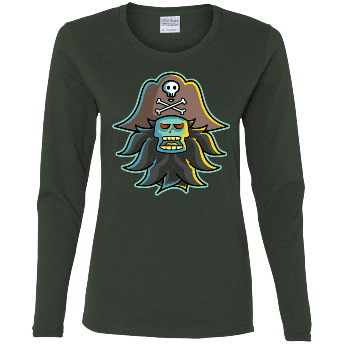 T-Shirts Forest / S Ghost Pirate LeChuck Women's Long Sleeve T-Shirt