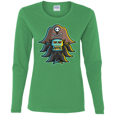 T-Shirts Irish Green / S Ghost Pirate LeChuck Women's Long Sleeve T-Shirt