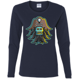 T-Shirts Navy / S Ghost Pirate LeChuck Women's Long Sleeve T-Shirt