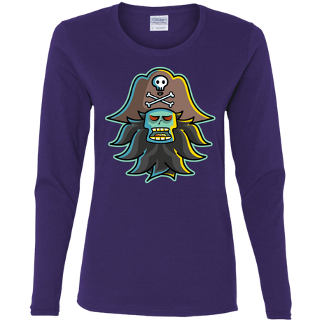 T-Shirts Purple / S Ghost Pirate LeChuck Women's Long Sleeve T-Shirt