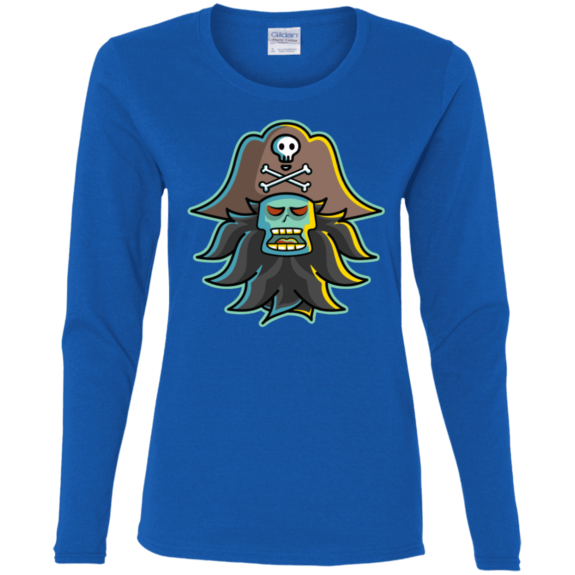 T-Shirts Royal / S Ghost Pirate LeChuck Women's Long Sleeve T-Shirt