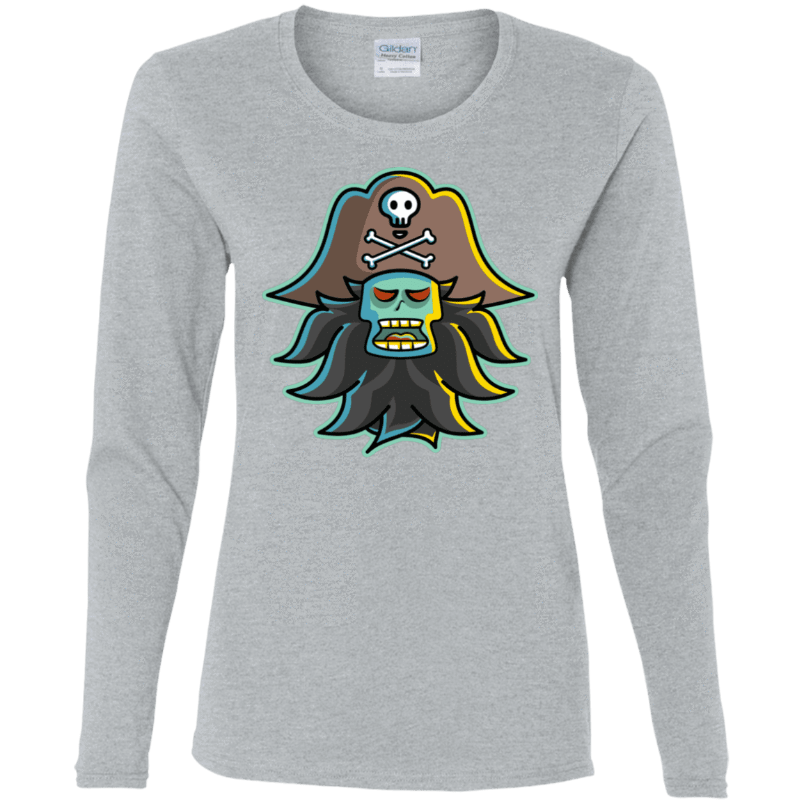 T-Shirts Sport Grey / S Ghost Pirate LeChuck Women's Long Sleeve T-Shirt