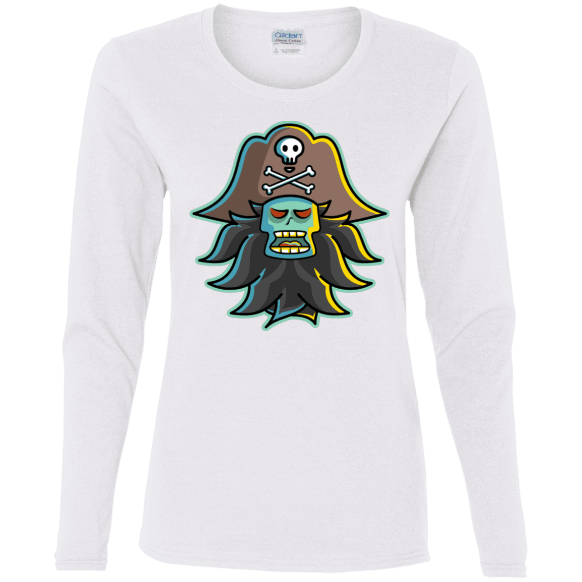 T-Shirts White / S Ghost Pirate LeChuck Women's Long Sleeve T-Shirt