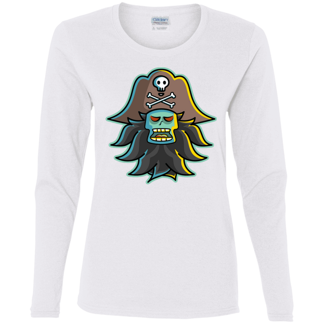 T-Shirts White / S Ghost Pirate LeChuck Women's Long Sleeve T-Shirt