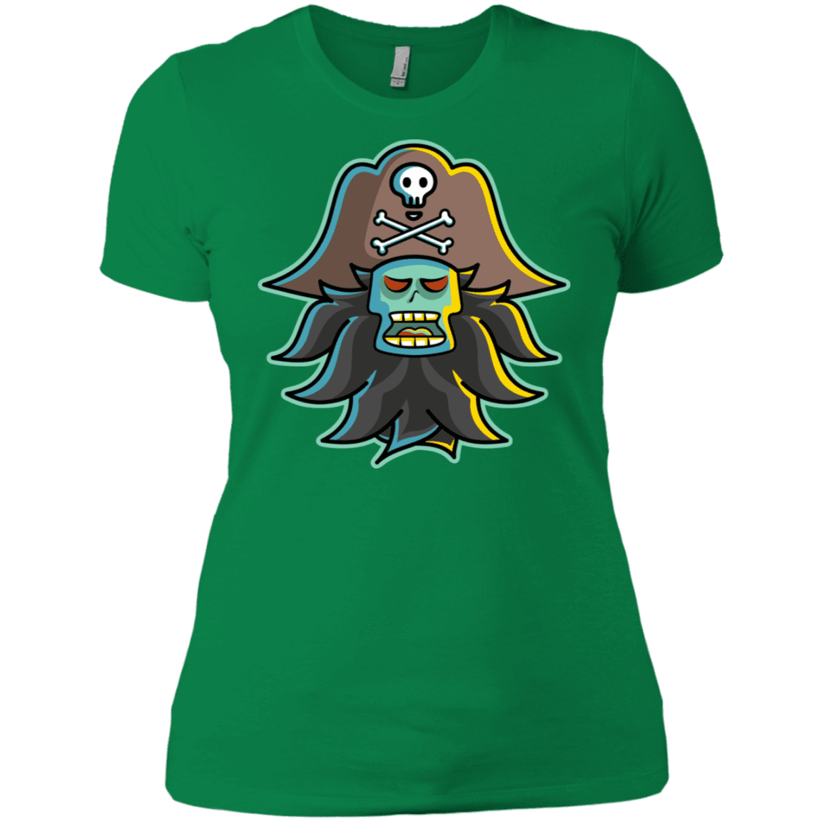 T-Shirts Kelly Green / X-Small Ghost Pirate LeChuck Women's Premium T-Shirt