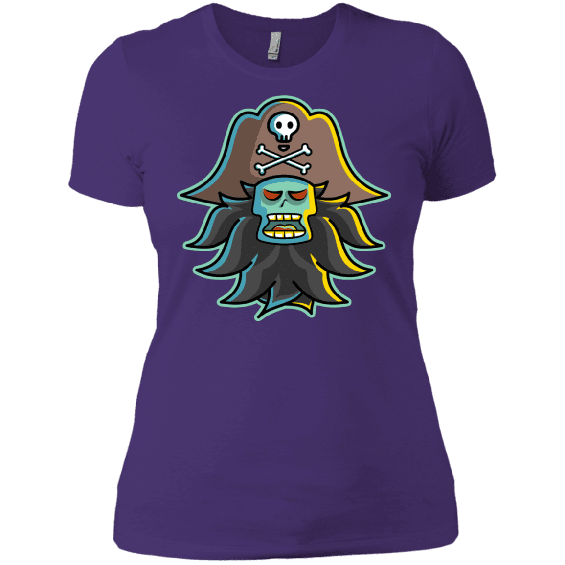 T-Shirts Purple Rush/ / X-Small Ghost Pirate LeChuck Women's Premium T-Shirt
