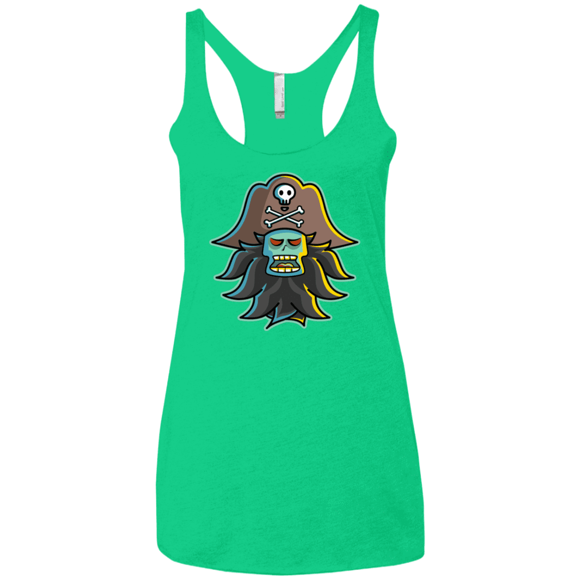 T-Shirts Envy / X-Small Ghost Pirate LeChuck Women's Triblend Racerback Tank