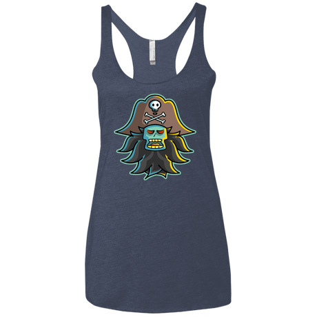 T-Shirts Vintage Navy / X-Small Ghost Pirate LeChuck Women's Triblend Racerback Tank