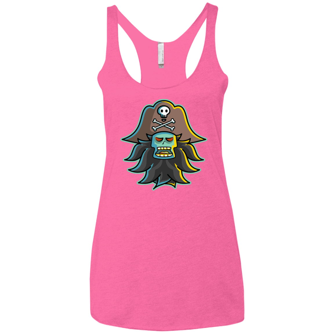 T-Shirts Vintage Pink / X-Small Ghost Pirate LeChuck Women's Triblend Racerback Tank