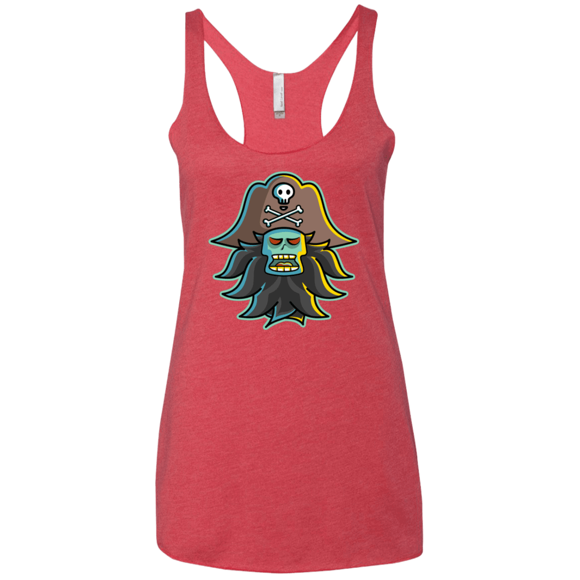 T-Shirts Vintage Red / X-Small Ghost Pirate LeChuck Women's Triblend Racerback Tank