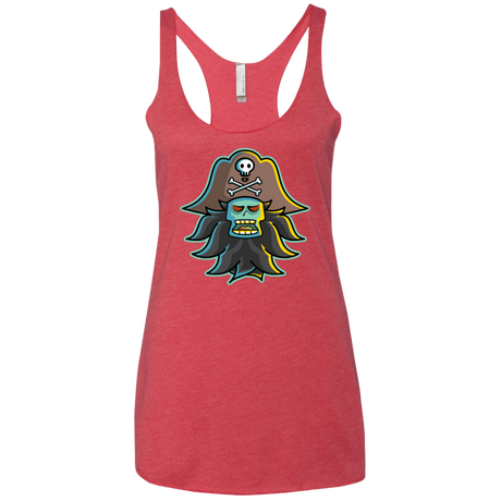 T-Shirts Vintage Red / X-Small Ghost Pirate LeChuck Women's Triblend Racerback Tank