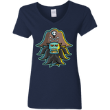 T-Shirts Navy / S Ghost Pirate LeChuck Women's V-Neck T-Shirt