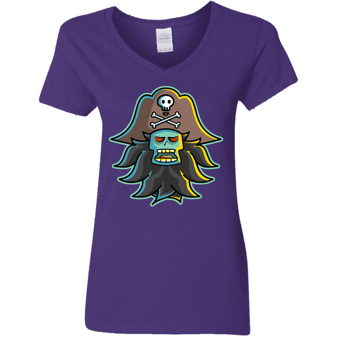 T-Shirts Purple / S Ghost Pirate LeChuck Women's V-Neck T-Shirt