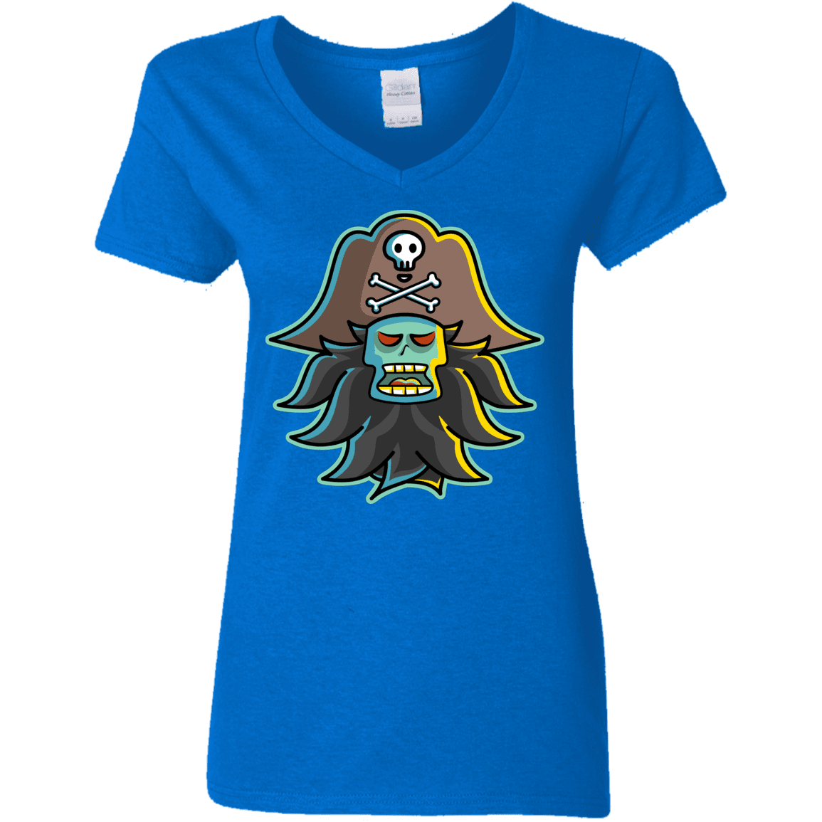 T-Shirts Royal / S Ghost Pirate LeChuck Women's V-Neck T-Shirt