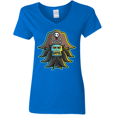 T-Shirts Royal / S Ghost Pirate LeChuck Women's V-Neck T-Shirt