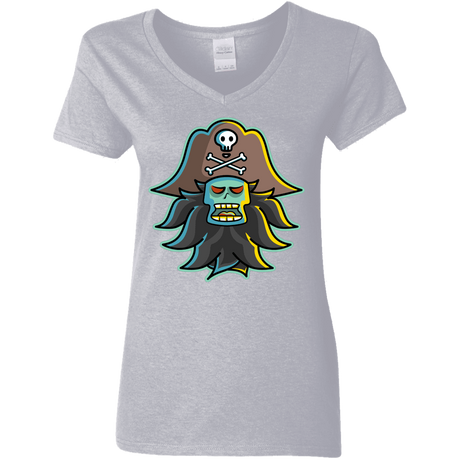 T-Shirts Sport Grey / S Ghost Pirate LeChuck Women's V-Neck T-Shirt