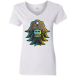 T-Shirts White / S Ghost Pirate LeChuck Women's V-Neck T-Shirt