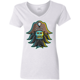 T-Shirts White / S Ghost Pirate LeChuck Women's V-Neck T-Shirt