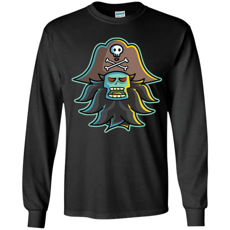 T-Shirts Black / YS Ghost Pirate LeChuck Youth Long Sleeve T-Shirt