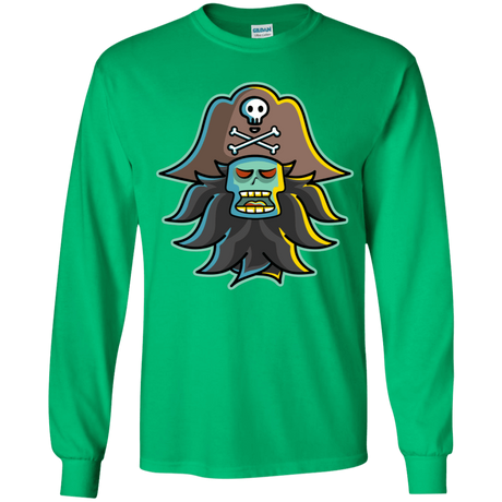 T-Shirts Irish Green / YS Ghost Pirate LeChuck Youth Long Sleeve T-Shirt