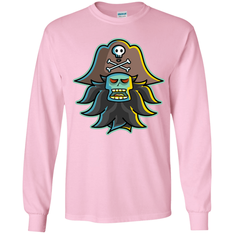 T-Shirts Light Pink / YS Ghost Pirate LeChuck Youth Long Sleeve T-Shirt