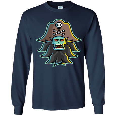 T-Shirts Navy / YS Ghost Pirate LeChuck Youth Long Sleeve T-Shirt