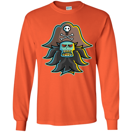 T-Shirts Orange / YS Ghost Pirate LeChuck Youth Long Sleeve T-Shirt